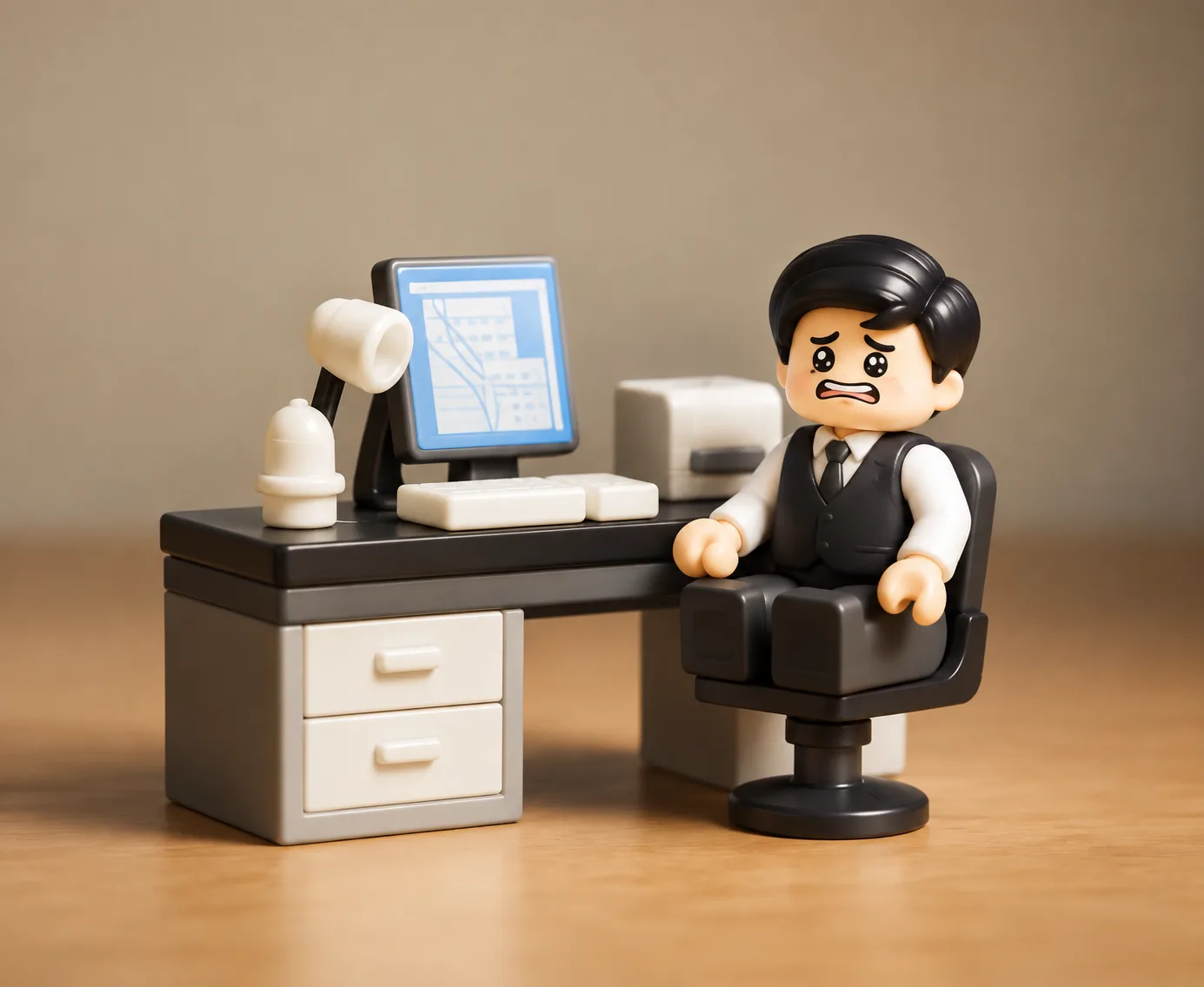 A consultant at a desk, staring at a rejected upload the night before a filing deadline